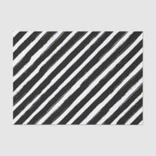 Papel De Seda Preto moderno & o branco listram a festa de