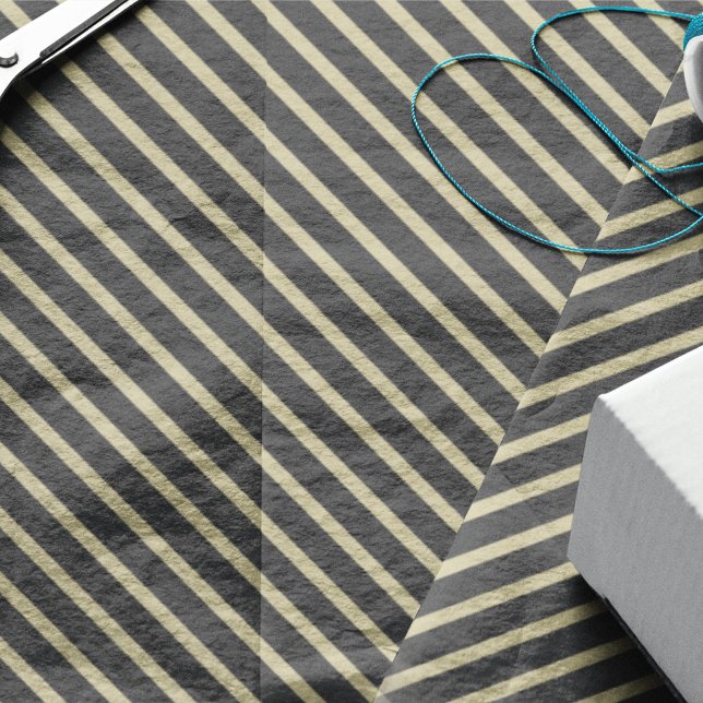 Papel De Seda Preto Simples e Dourado (Criador carregado)