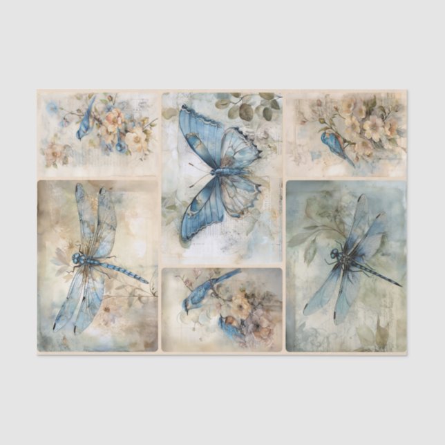 Papel De Seda Primavera azul (Frente )