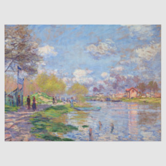 Papel De Seda Primavera Claude Monet pelo Sena