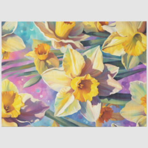 Papel De Seda Primavera Daffodil Bright Decoupage Paper