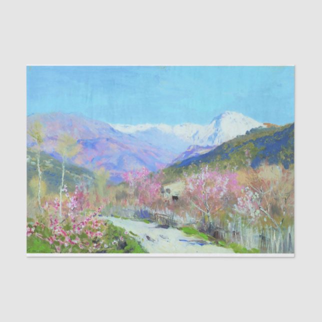 Papel De Seda Primavera em Itália por Isaac Levitan (Frente )
