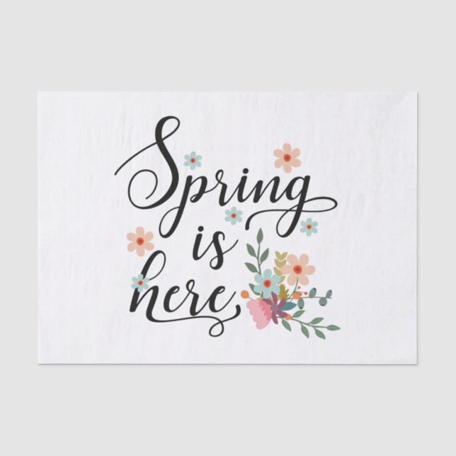 Papel De Seda primavera está aqui (Frente )