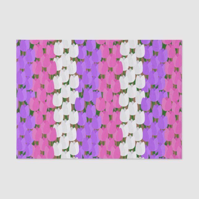 Papel De Seda Primavera Tulip Field (Frente )