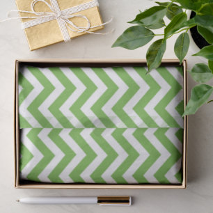 Papel De Seda Primavera Verde & Branco Chevron Aniversário de Ca