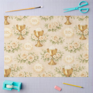 Papel De Seda Primeira Comunhão Design #10