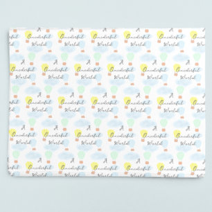Papel De Seda Primeiro aniversario de Balão de Ar Quente do Mund