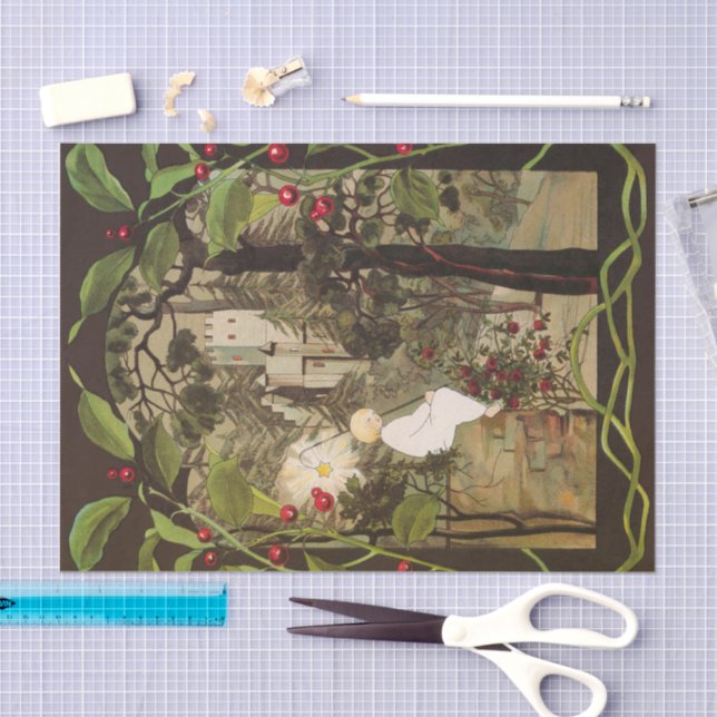 Papel De Seda Princesa Pequena na Floresta (Arte )