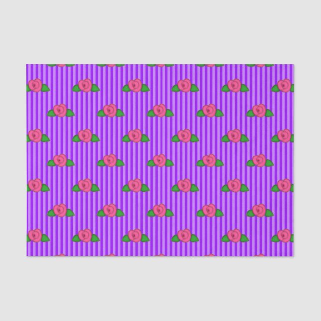 Papel De Seda Princesa Rosebud Stripes 1-TECIDO DE ROSTO (Frente )
