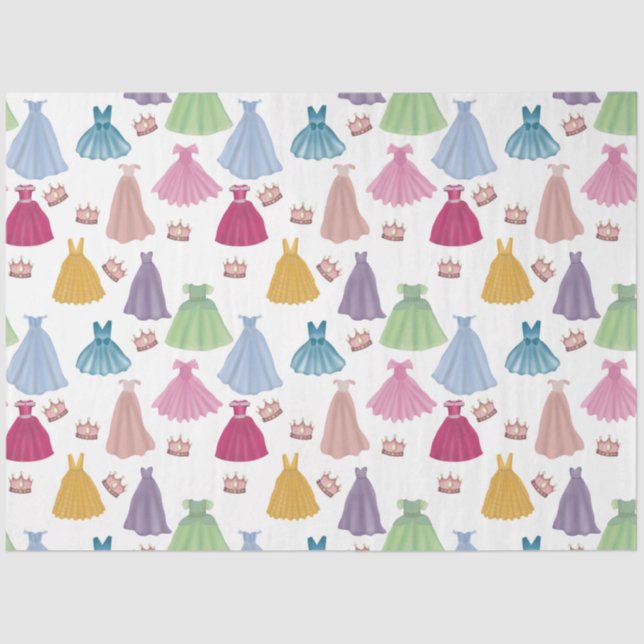 Papel De Seda Princesa Veste Fairytale Pequena Garota (Frente )