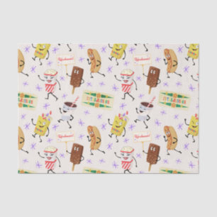 Papel De Seda Processamento Retroativo de Snacks de Vamos Todos