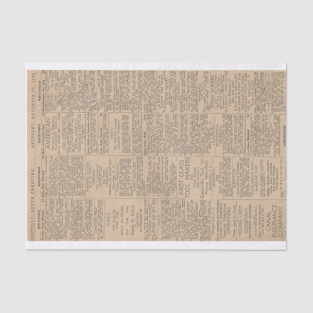 Papel De Seda Procurando emprego? Acabou de arrumar um emprego? (Frente )