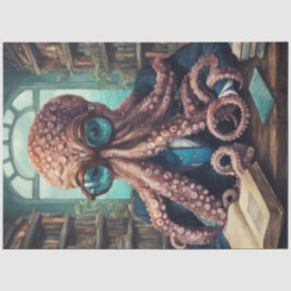 Papel De Seda Prof. Inkwell, a Dapper Octopus Decoupage