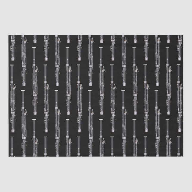 Papel De Seda Professor de Música Musical de Bassoon Woodwind (Frente )