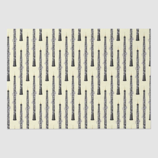 Papel De Seda Professor de Música Oboe Musical (Frente )