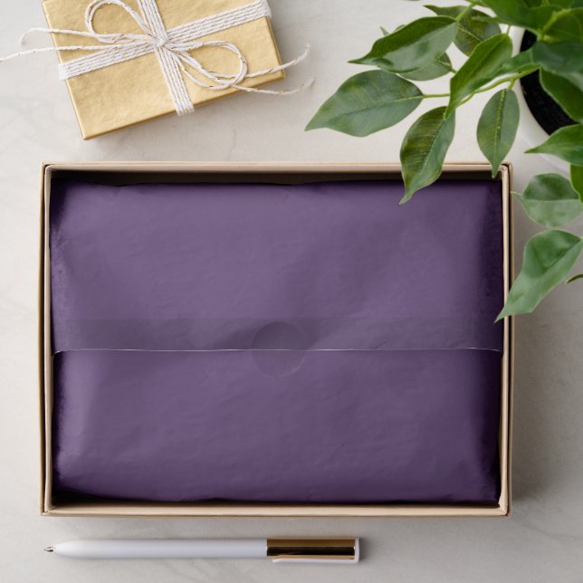 Papel De Seda Profundo Roxo Lavanda Salpico De Cor (Presente)