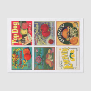 Papel De Seda Propaganda da fruta do vintage