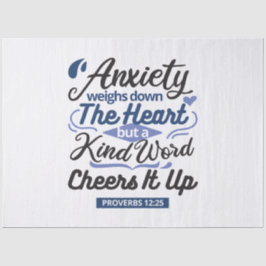 Papel De Seda Proverbs 12:25 Bible Verse – Kind Word Art