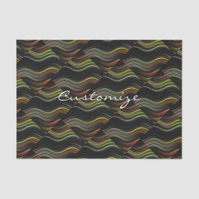 Papel De Seda Psíquica hippie ondulada de Groovy 70 (Frente )