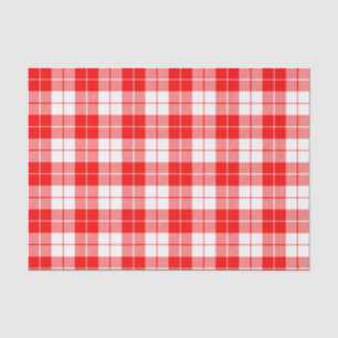 Papel De Seda Publicação de padrão de Xadrez vermelha e branc