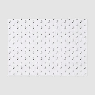Papel De Seda Publicação do Tecido White Music Note