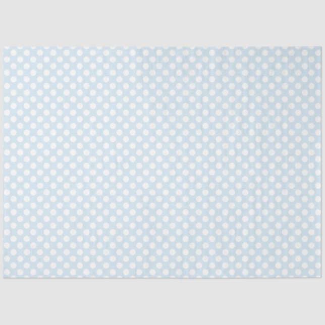 Papel De Seda Publicação do Teclado Azul-Bolinhas Branco (Frente )