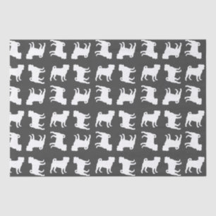 Papel De Seda Pug Chá de fraldas Cão Cinza Puppia Gênero Neut