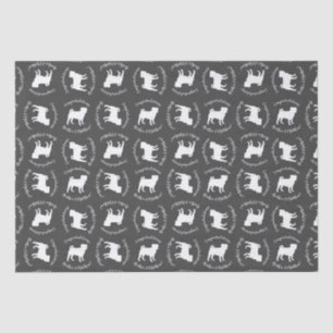 Papel De Seda Pug Chá de fraldas Cão Puppy Sexo Neutro