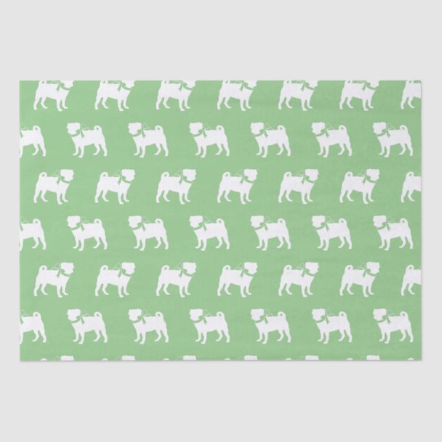 Papel De Seda Pug Dog Puppy Tissue Paper (Frente )