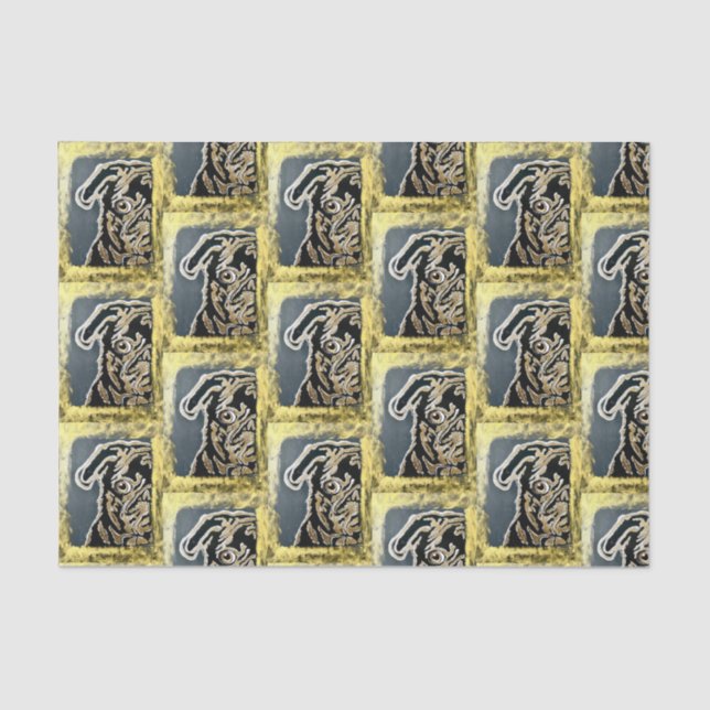 Papel De Seda Pug Tissue Paper (Frente )