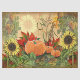 Papel De Seda Pumpkin Autumn Fall Sunflower