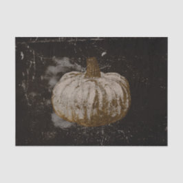 Papel De Seda Pumpkin Autumn Vintage White Sepia Textura Negra