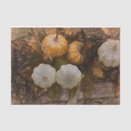 Papel De Seda Pumpkin Autumn White Orange Vintage Sketch Antiqua