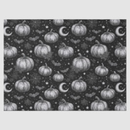 Papel De Seda Pumpkin de Dia das Bruxas Preto e Branco, Bat, tei