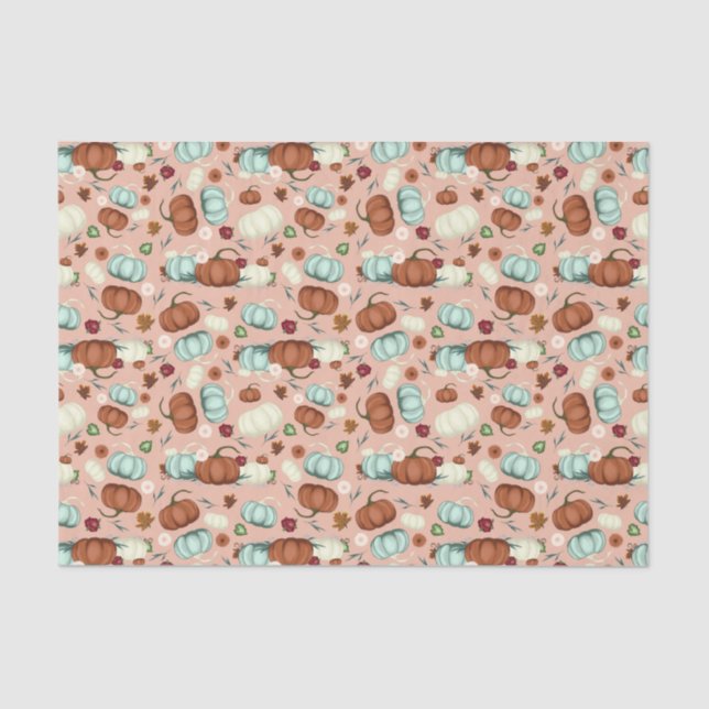 Papel De Seda Pumpkin Floral (Frente )