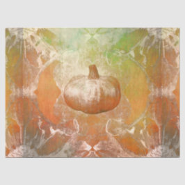 Papel De Seda Pumpkin Girassóis Flores Queimadas Laranja Vintage