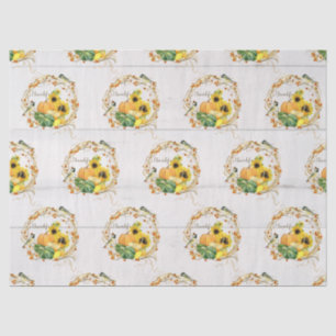 Papel De Seda Pumpkin Girassol Flor Queda Folhagem Pássica