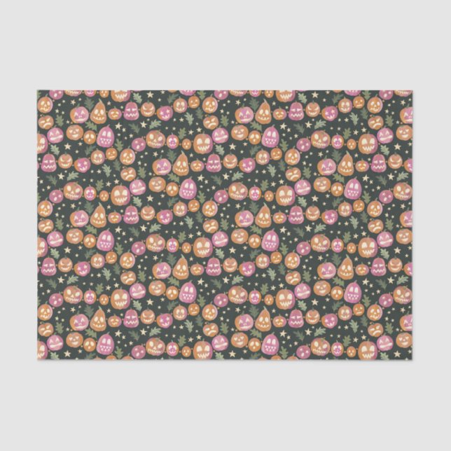 Papel De Seda Pumpkin Jack-o''lantern Parade (Frente )