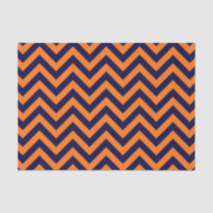 Papel De Seda Pumpkin, Marinho Azul Grande Chevron ZigZag Padrão
