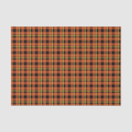 Papel De Seda Pumpkin Orange & Yellow Tartan
