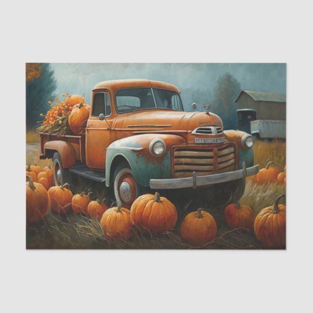 Papel De Seda Pumpkin Patch Truck (Frente )