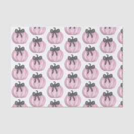 Papel De Seda Pumpkin rosa com arco preto
