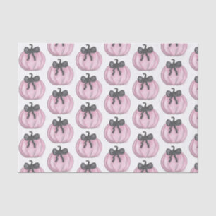 Papel De Seda Pumpkin rosa com arco preto