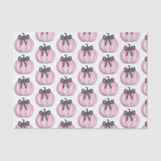Papel De Seda Pumpkin rosa com arco preto