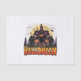 Papel De Seda Pumpkin Scary House, Halloween