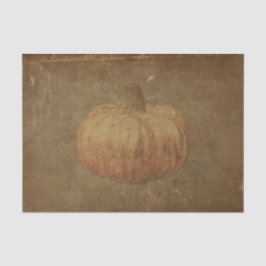 Papel De Seda Pumpkin Vintage Textura de outono de laranja antig