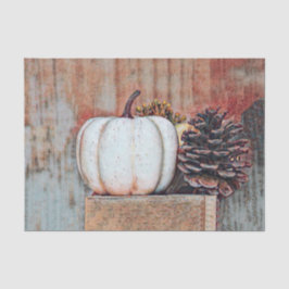 Papel De Seda Pumpkin White Autumn Russo Country Farmhouse