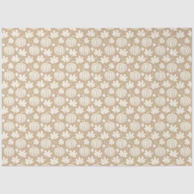 Papel De Seda Pumpkins e Folhas (Frente )