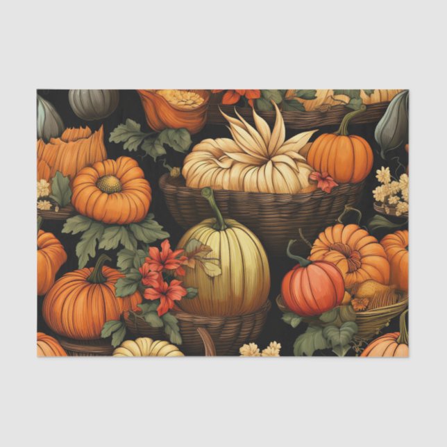 Papel De Seda Pumpkins e Mais, Autumn, (Frente )