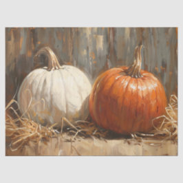 Papel De Seda Pumpkins Laranja Pintura de Pintura Branca